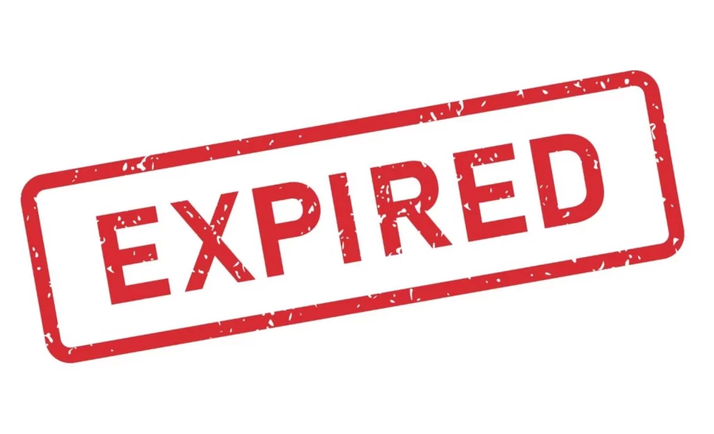 Trademark expired stamp